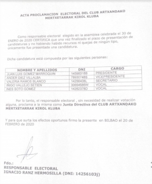 FIN PROCESO ELECTORAL