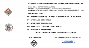 CONVOCATORIA ASAMBLEA TEMPORADA 2019-2020